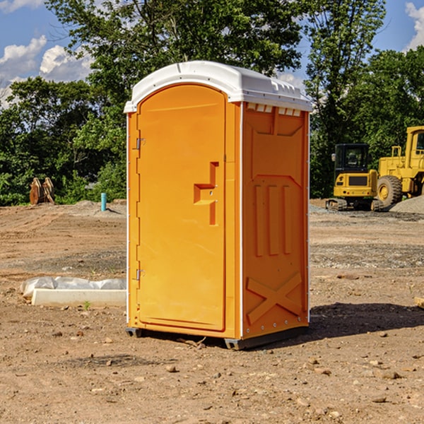 how often are the porta potties cleaned and serviced during a rental period in Lakeshore California